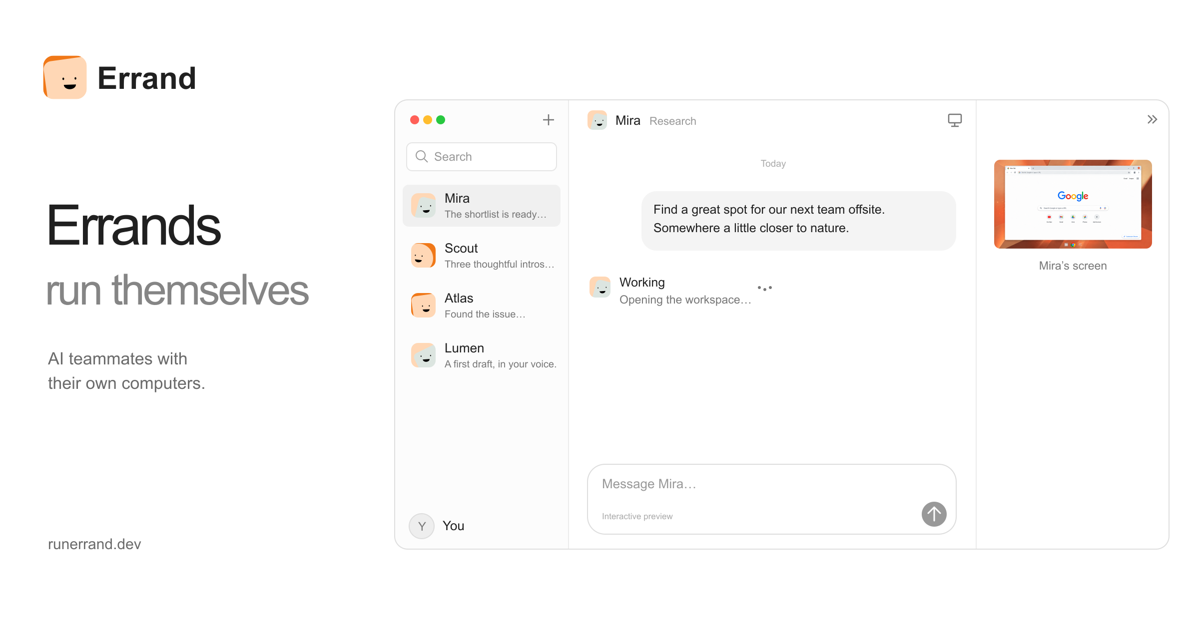 Show HN: Open-source AI teammates with their own computer